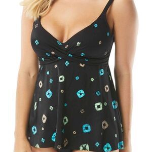 CONTOURS BY COCO REEF - Composition Printed Underwire Tankini Swim Top 32D